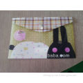 made in Shanghai PP file folder with button closure